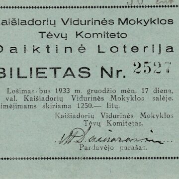 Virgilijus Poviliūnas. Loterija Trakų apskrityje 1928 – 1940 m.