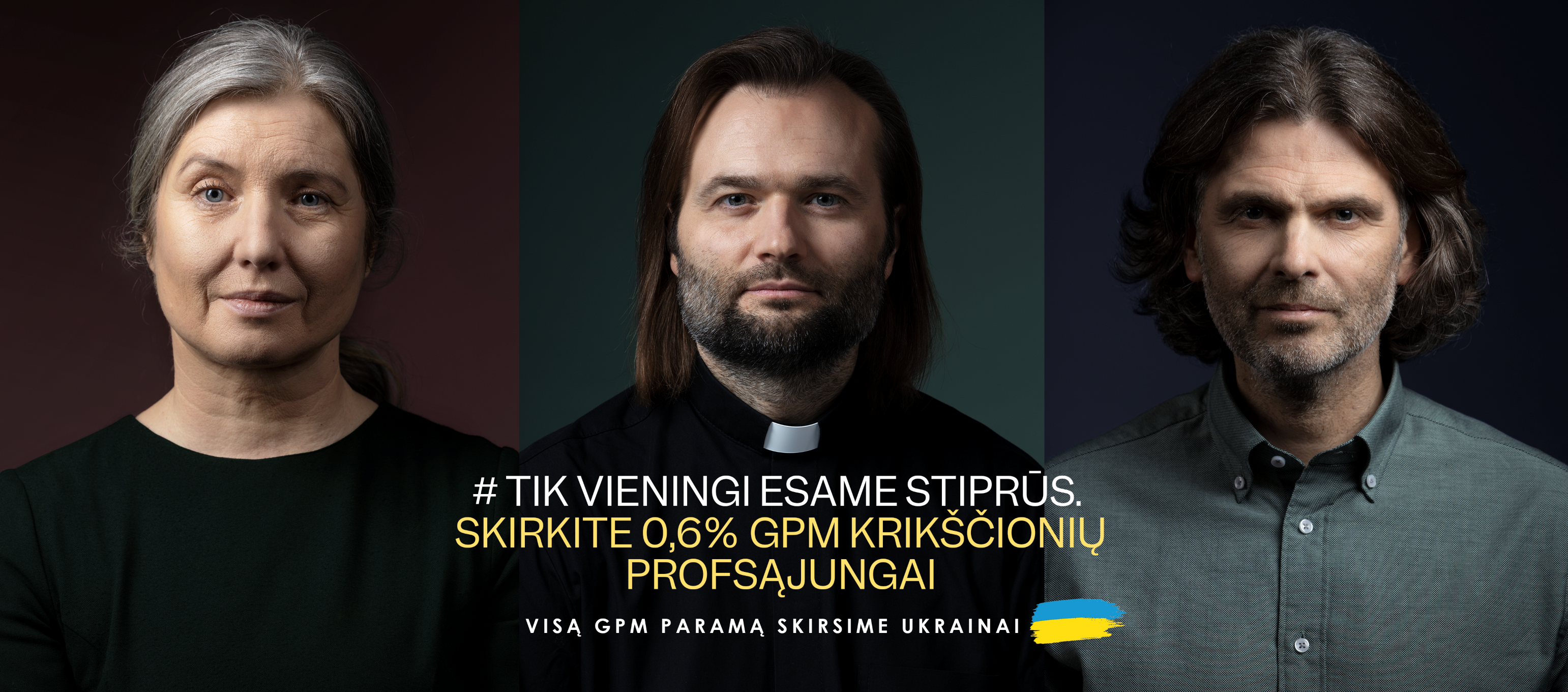 Krikščionių profsąjunga visą gautą 0,6 proc. GPM paramą paskirs Ukrainai