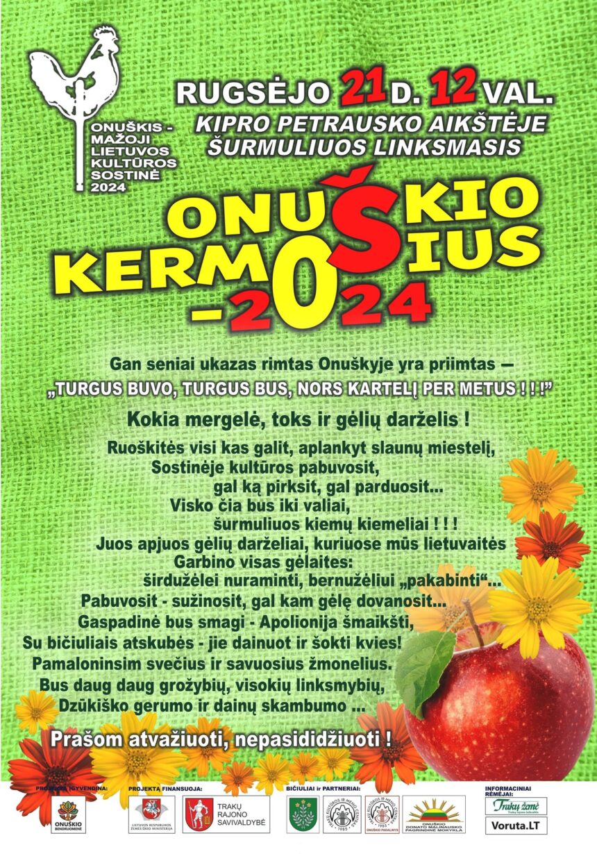 Kviečia linksmasis „Onuškio Kermošius 2024“